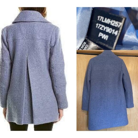 Kenneth Cole Women's Asymmetrical Pressed Boucle Wool-Blend Coat - Picture 2 of 11